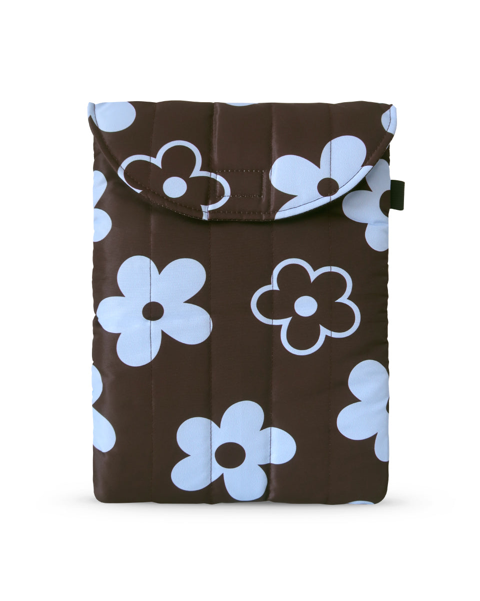 PUFFY LAPTOP SLEEVE - BROWNIE PETAL