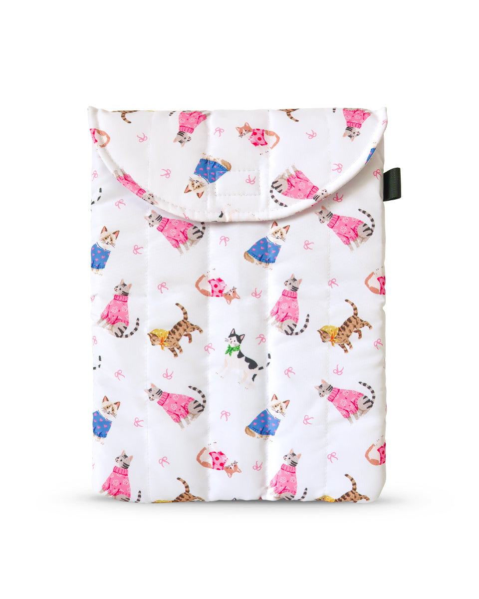 PUFFY LAPTOP SLEEVE - PRETTY PAWS