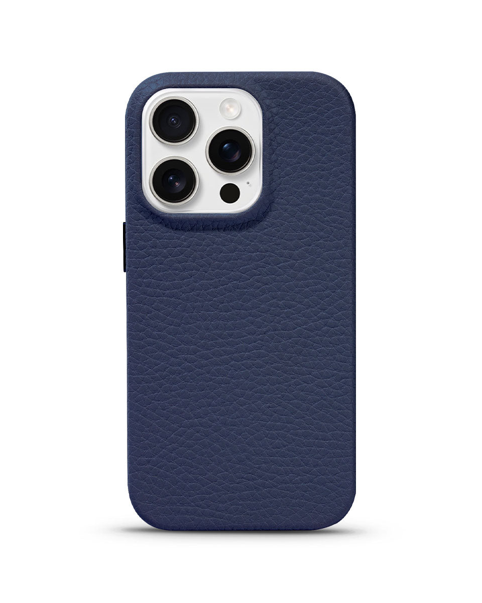 LEATHER MAGSAFE CASE - NAVY
