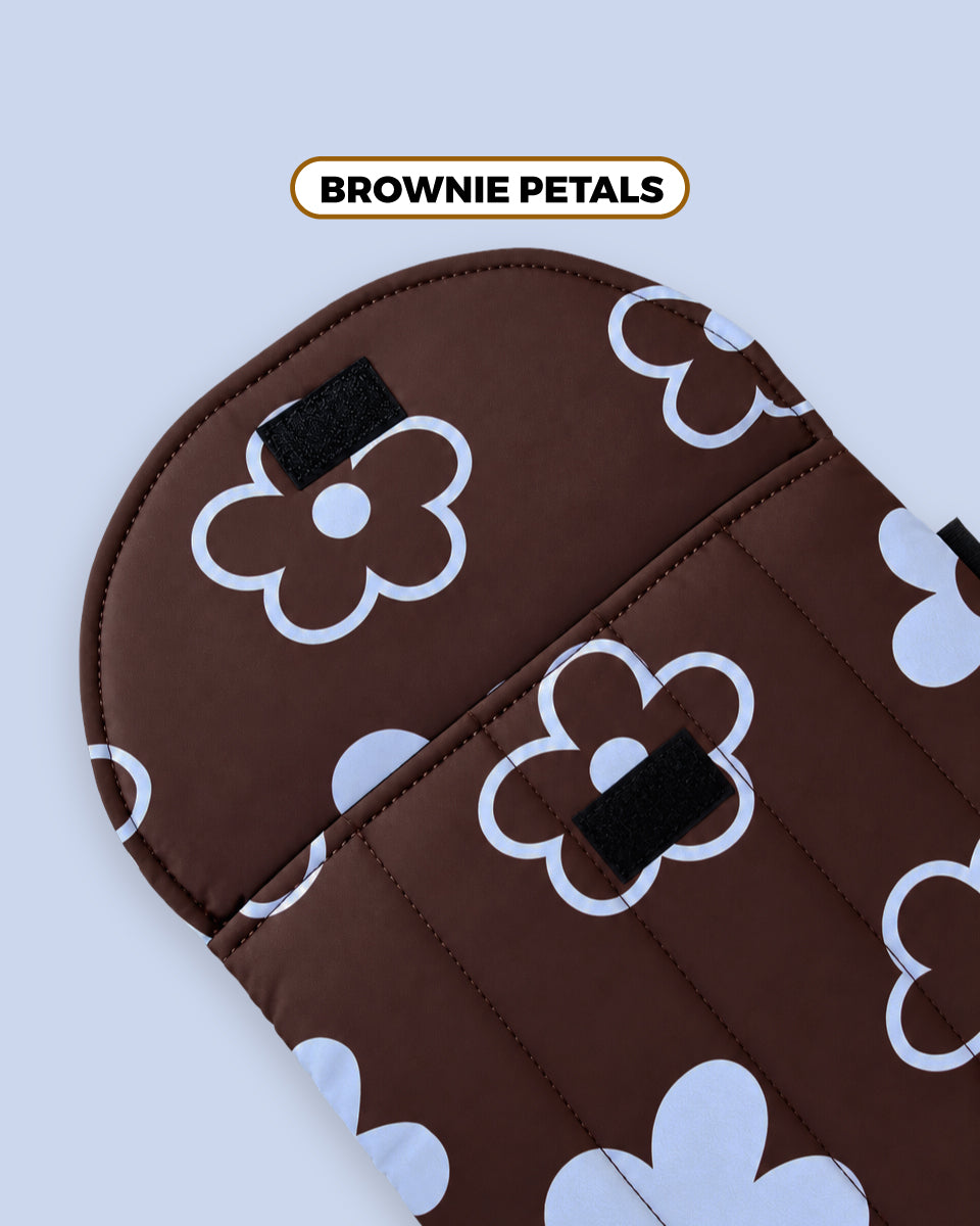 PUFFY LAPTOP SLEEVE - BROWNIE PETAL