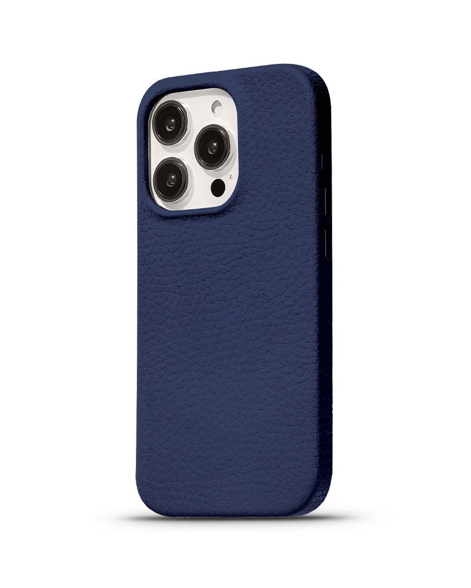 LEATHER MAGSAFE CASE - NAVY
