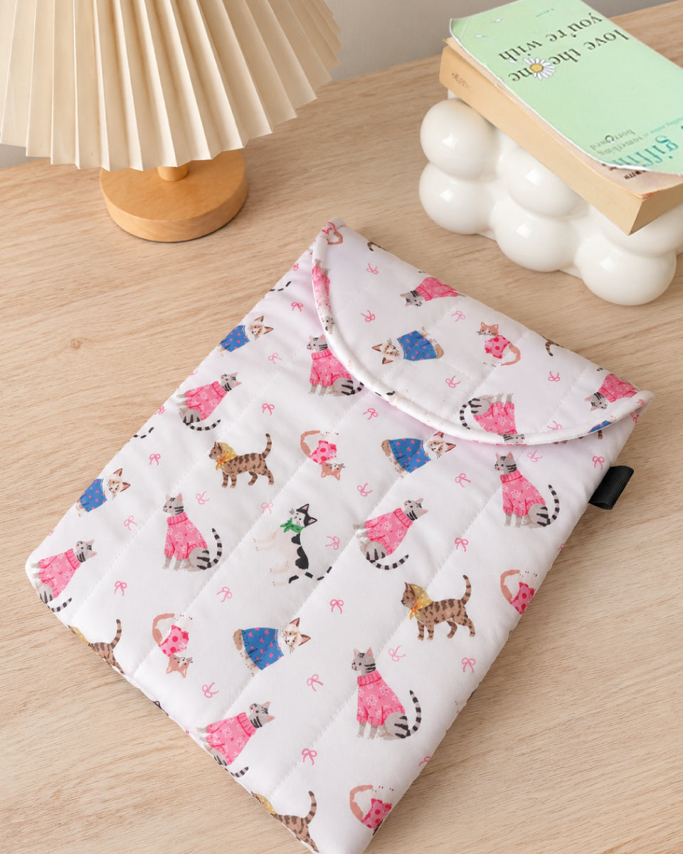 PUFFY LAPTOP SLEEVE - PRETTY PAWS