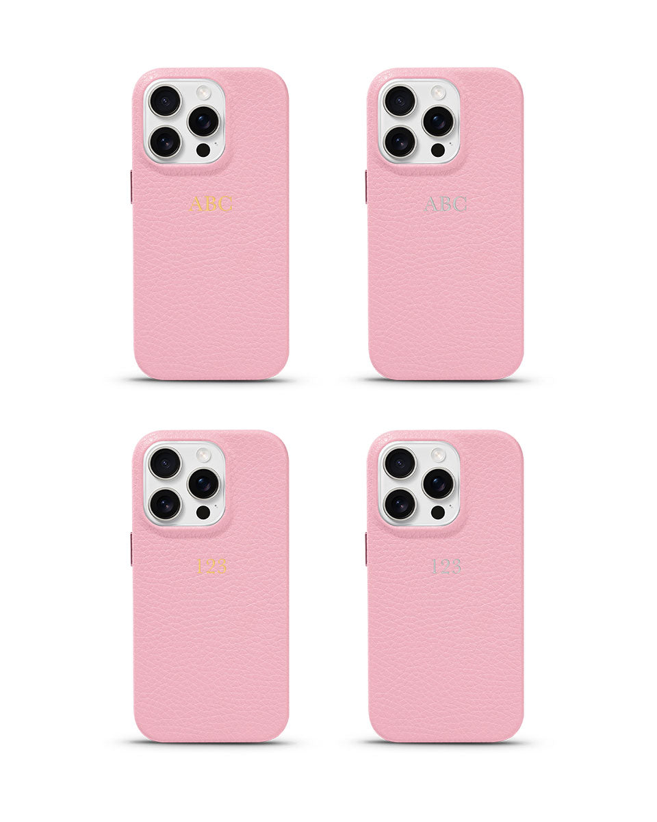 LEATHER MAGSAFE CASE - PINK