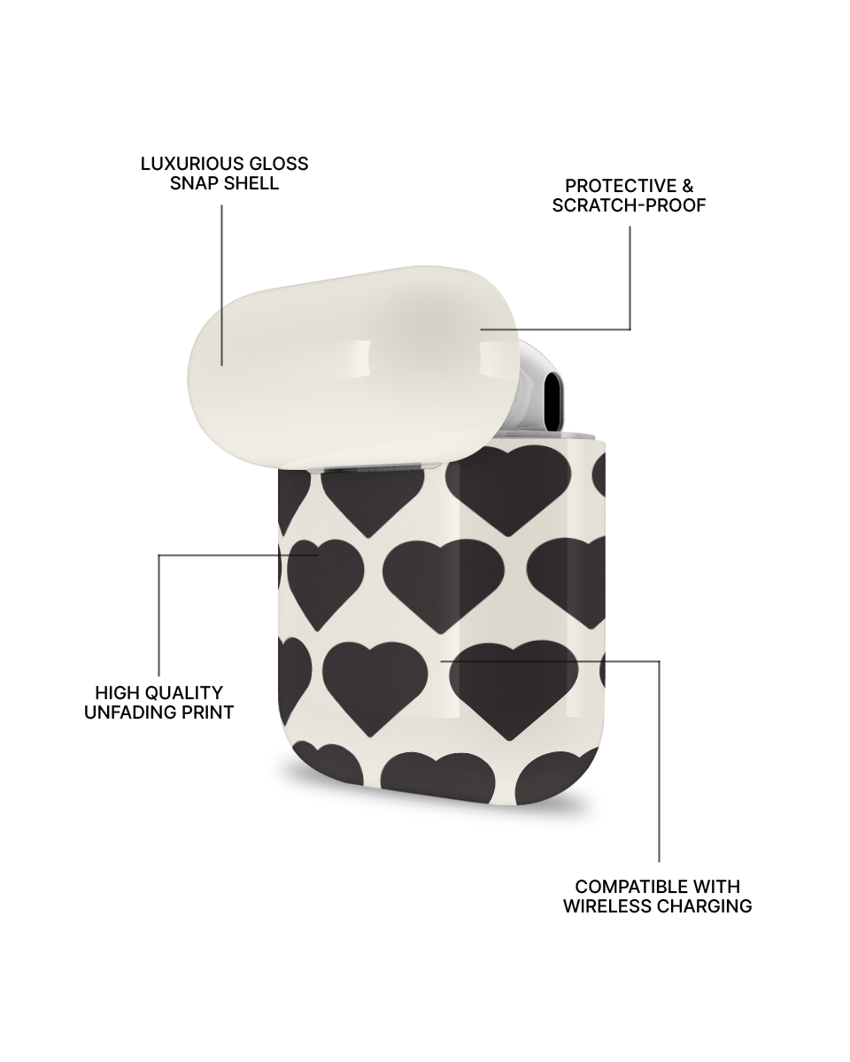 ARMOR AIRPODS CASE - BLACK HEARTS