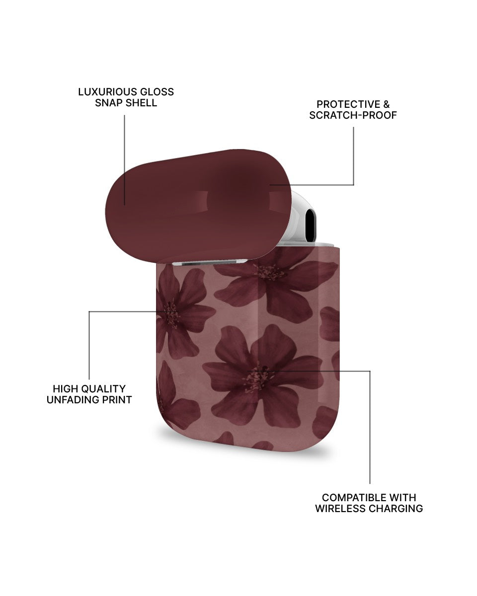 ARMOR AIRPODS CASE - BORDEAUX BLOSSOMS
