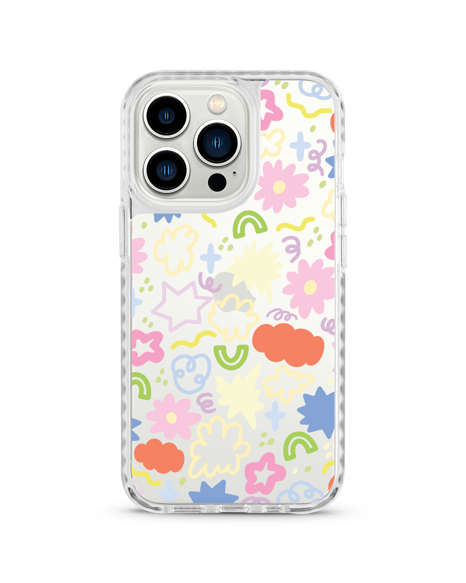 X-TECH BUMPER CASE - SCRIBBLE FLOWERS