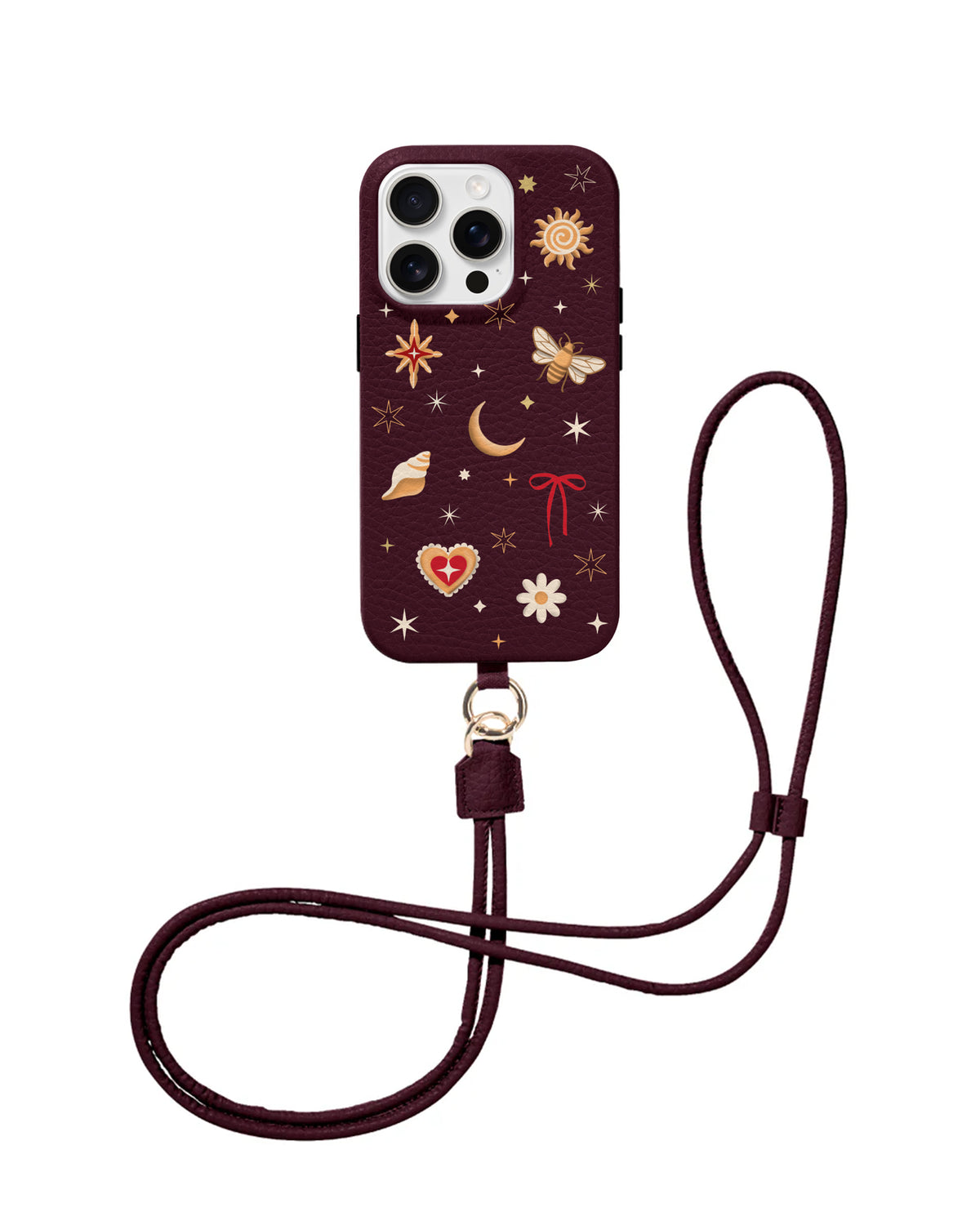 CROSSBODY LEATHER MAGSAFE CASE - COSMIC CHARM