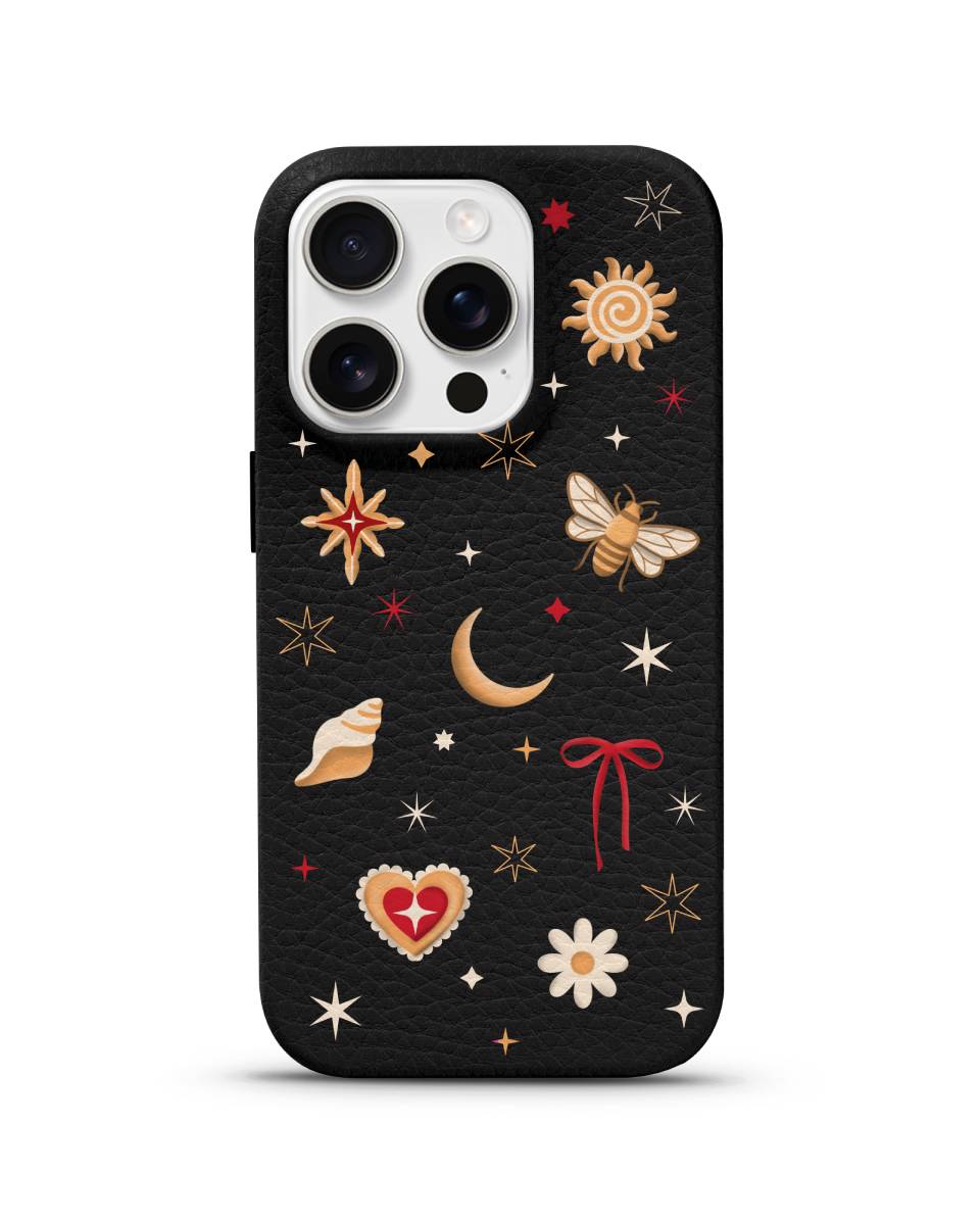 LEATHER MAGSAFE CASE - COSMIC CHARMS