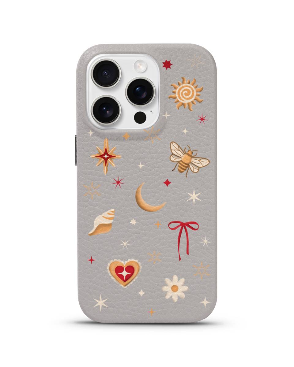LEATHER MAGSAFE CASE - COSMIC CHARMS