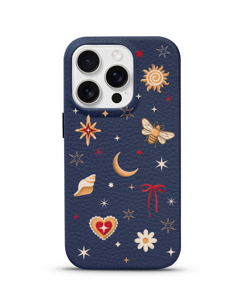 LEATHER MAGSAFE CASE - COSMIC CHARMS