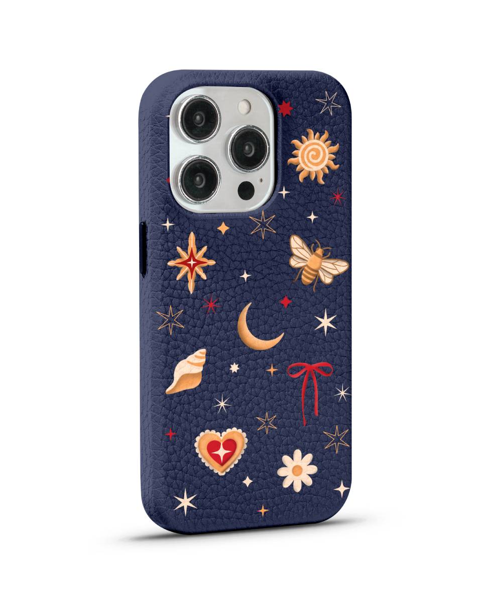 LEATHER MAGSAFE CASE - COSMIC CHARMS