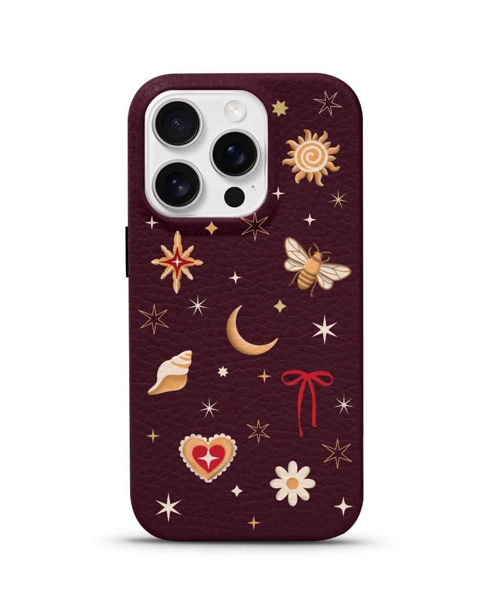 LEATHER MAGSAFE CASE - COSMIC CHARMS