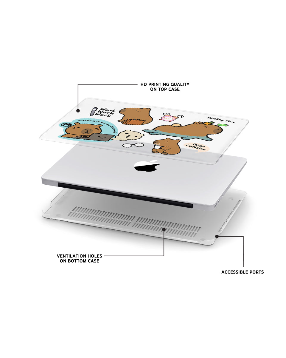 MACBOOK CASE - BUSY CAPYBARA