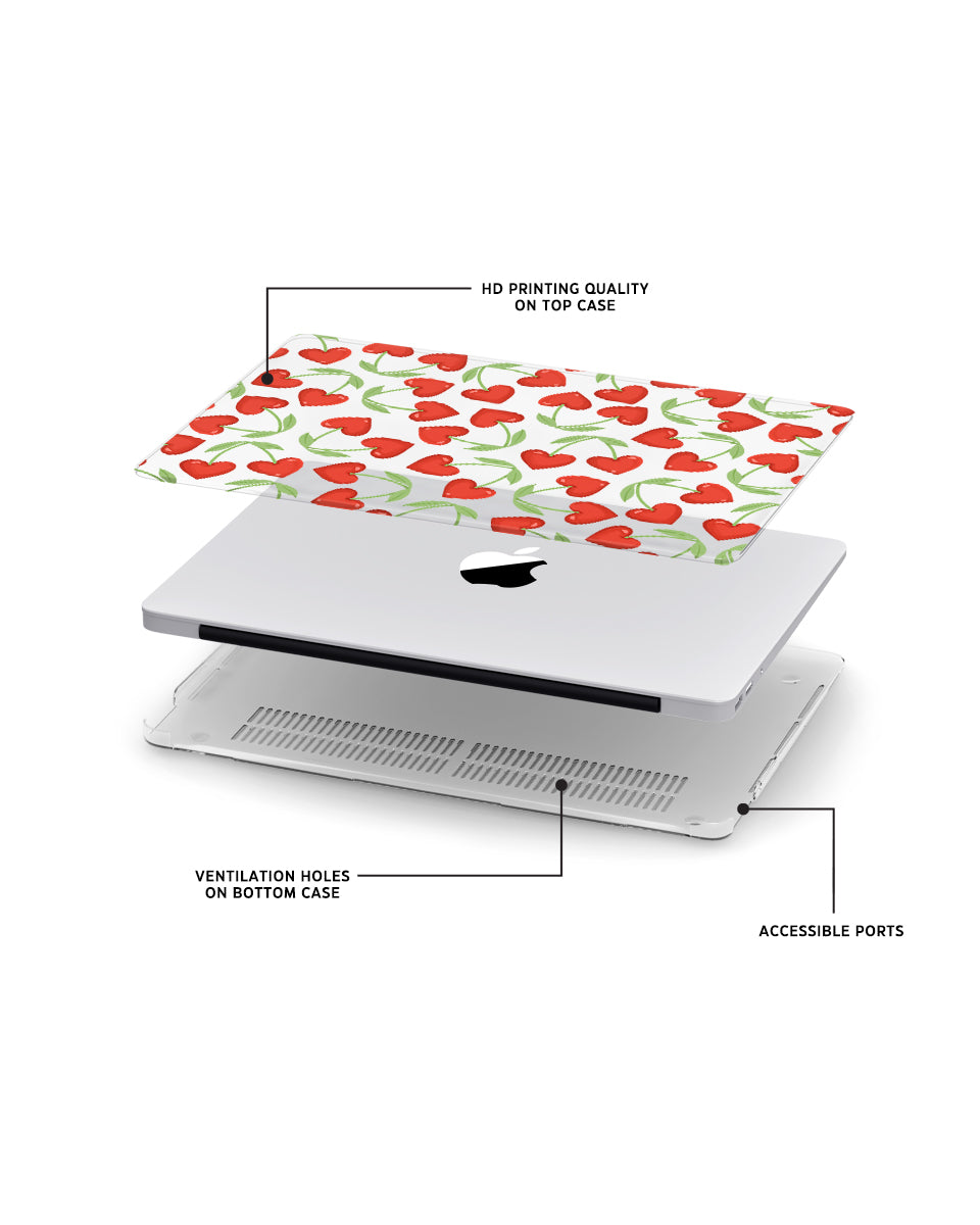 MACBOOK CASE - CHERRY HEARTS