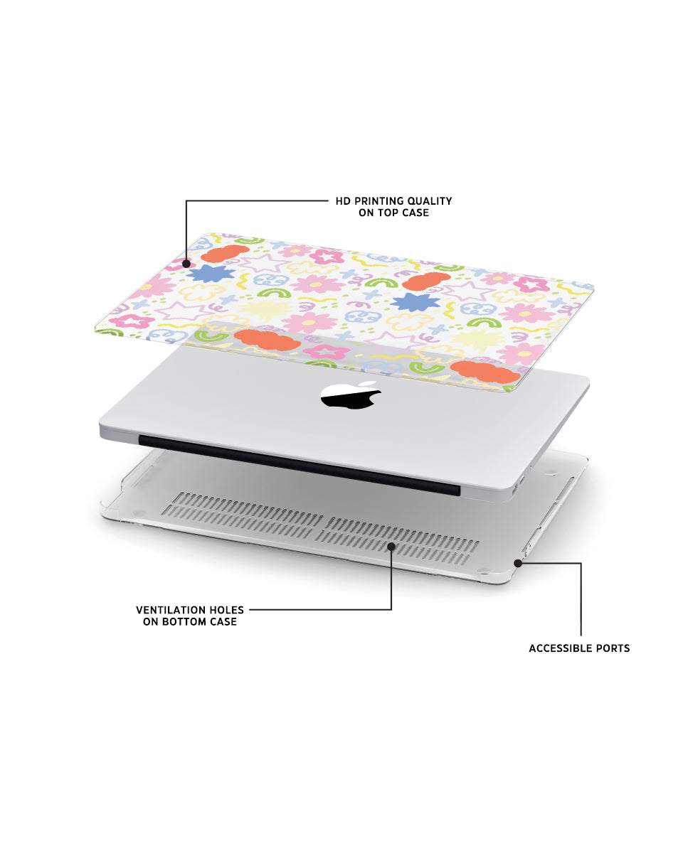 MACBOOK CASE - SCRIBBLE FLOWER