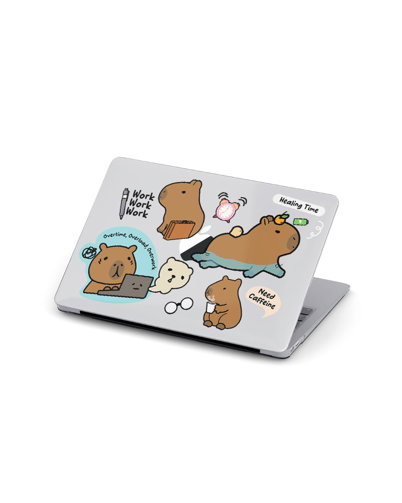 MACBOOK CASE - BUSY CAPYBARA