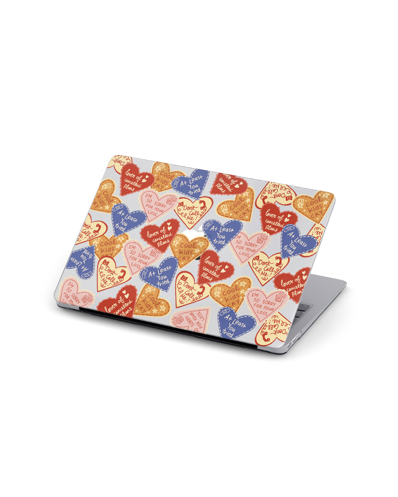 MACBOOK CASE - HEART PATCHES