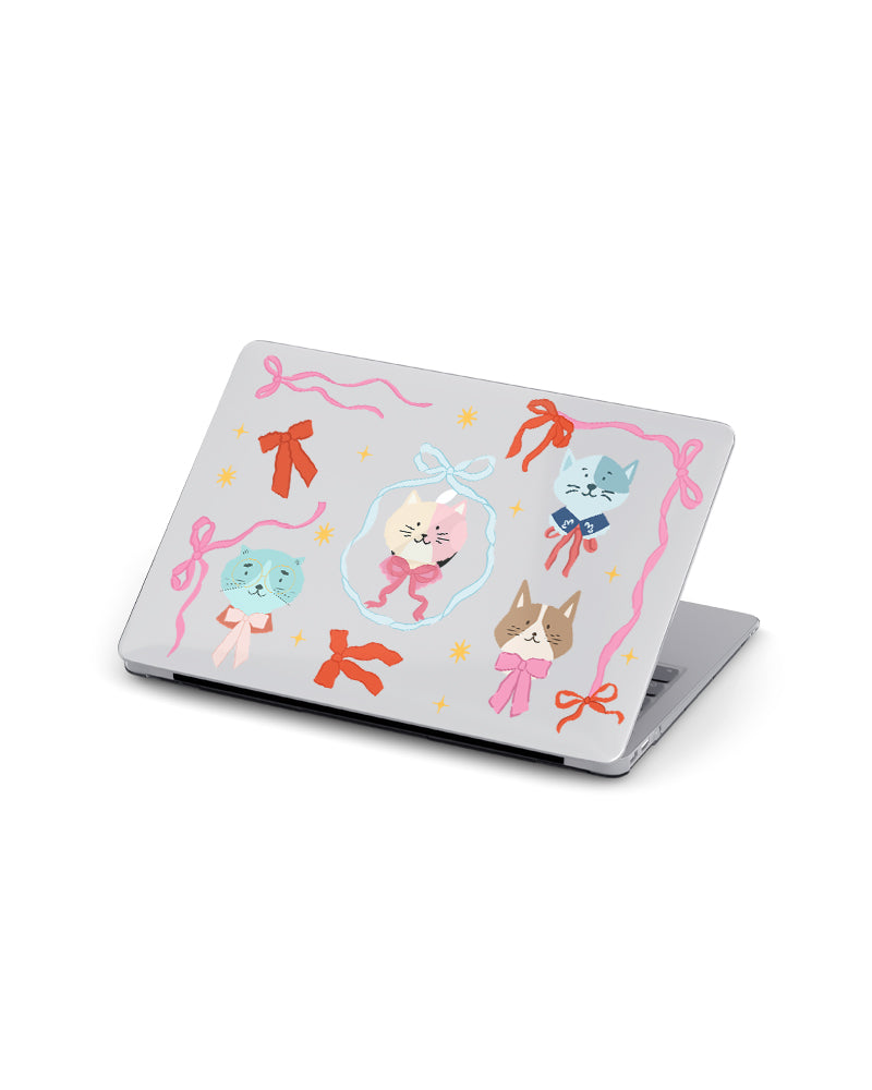 MACBOOK CASE - KITTY RIBBONS