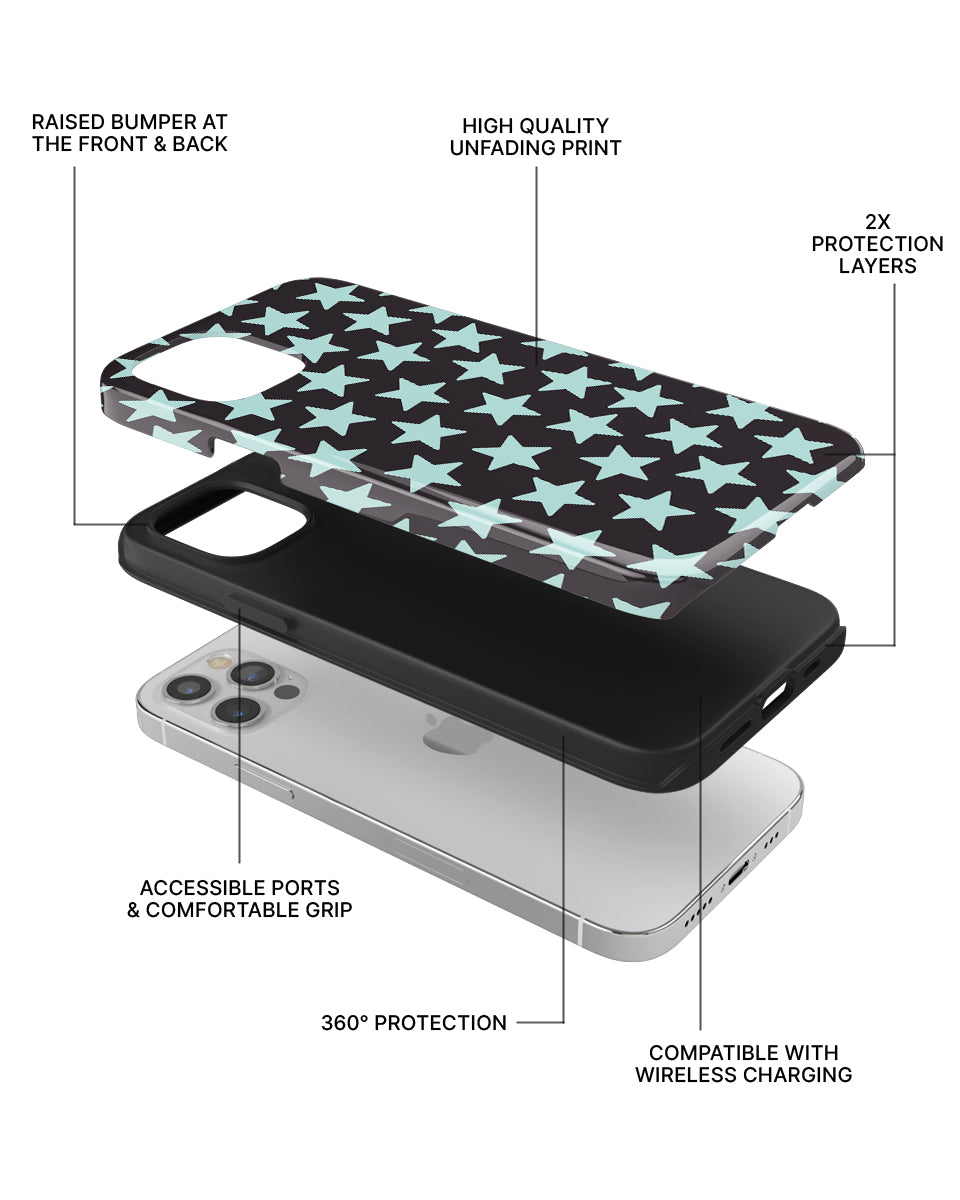 DOUBLE ARMOR CASE - MINT STARS