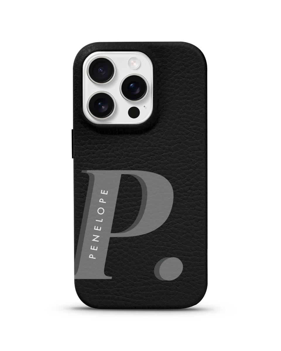 LEATHER MAGSAFE CASE - MODERN MONO