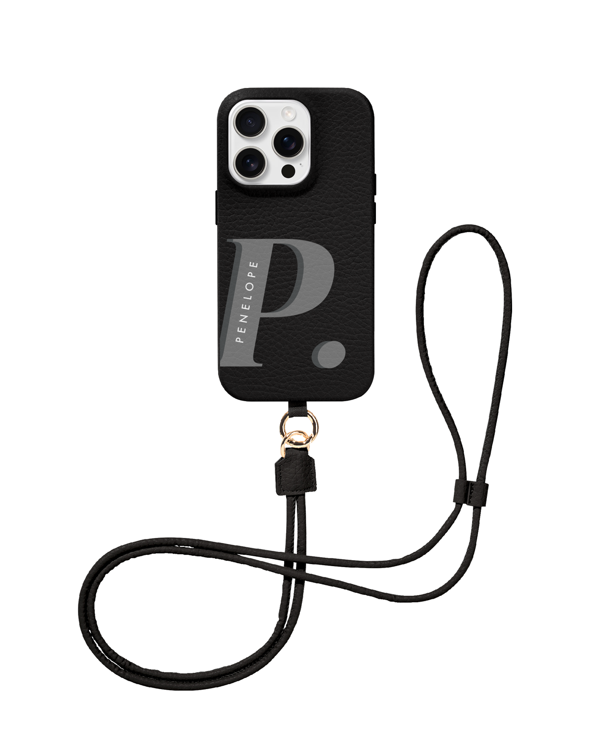 CROSSBODY LEATHER MAGSAFE CASE - MODERN MONO