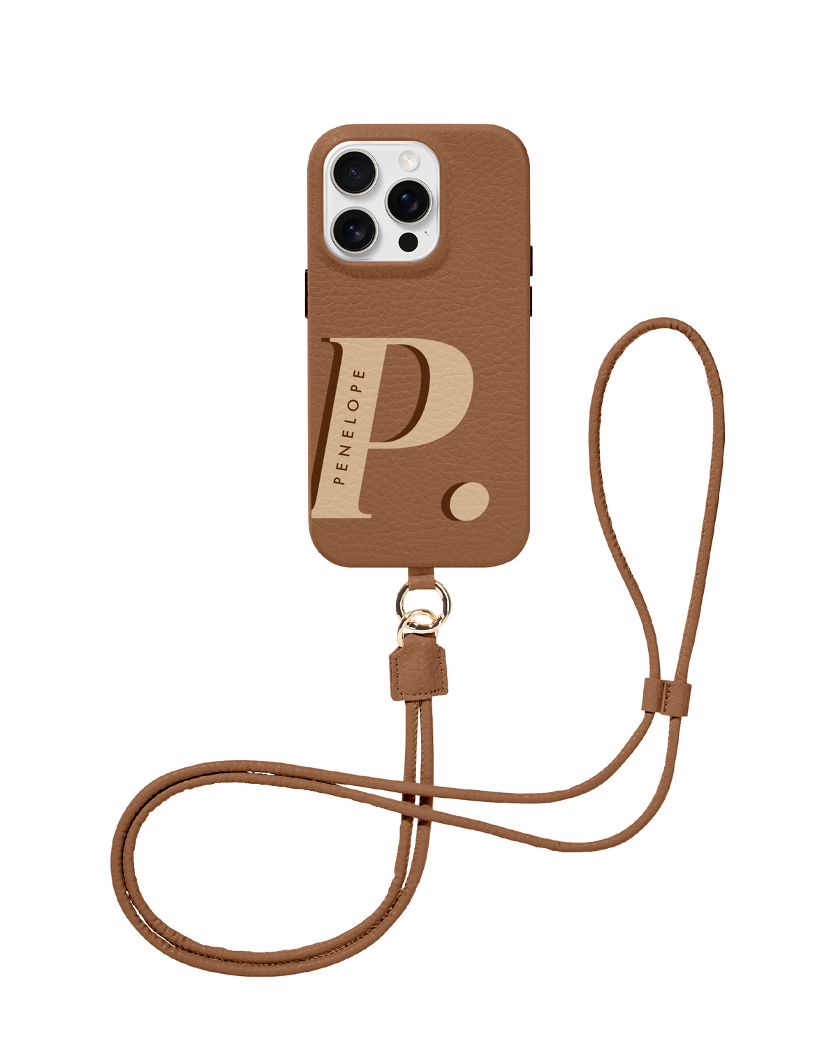 CROSSBODY LEATHER MAGSAFE CASE - MODERN MONO