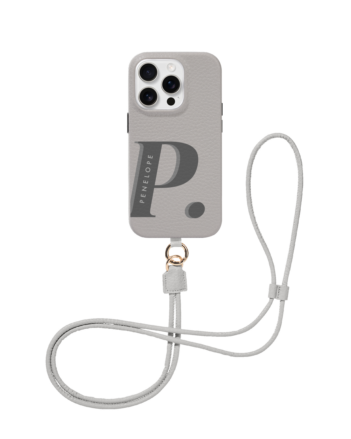 CROSSBODY LEATHER MAGSAFE CASE - MODERN MONO