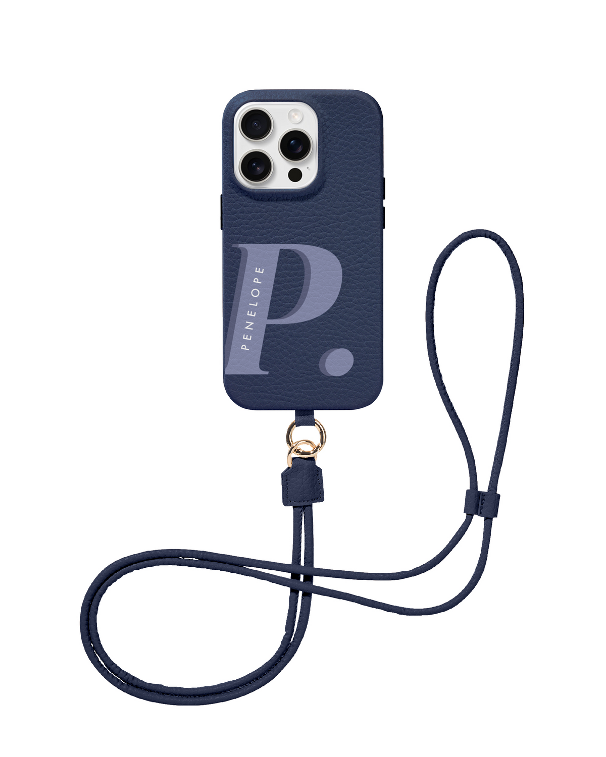 CROSSBODY LEATHER MAGSAFE CASE - MODERN MONO