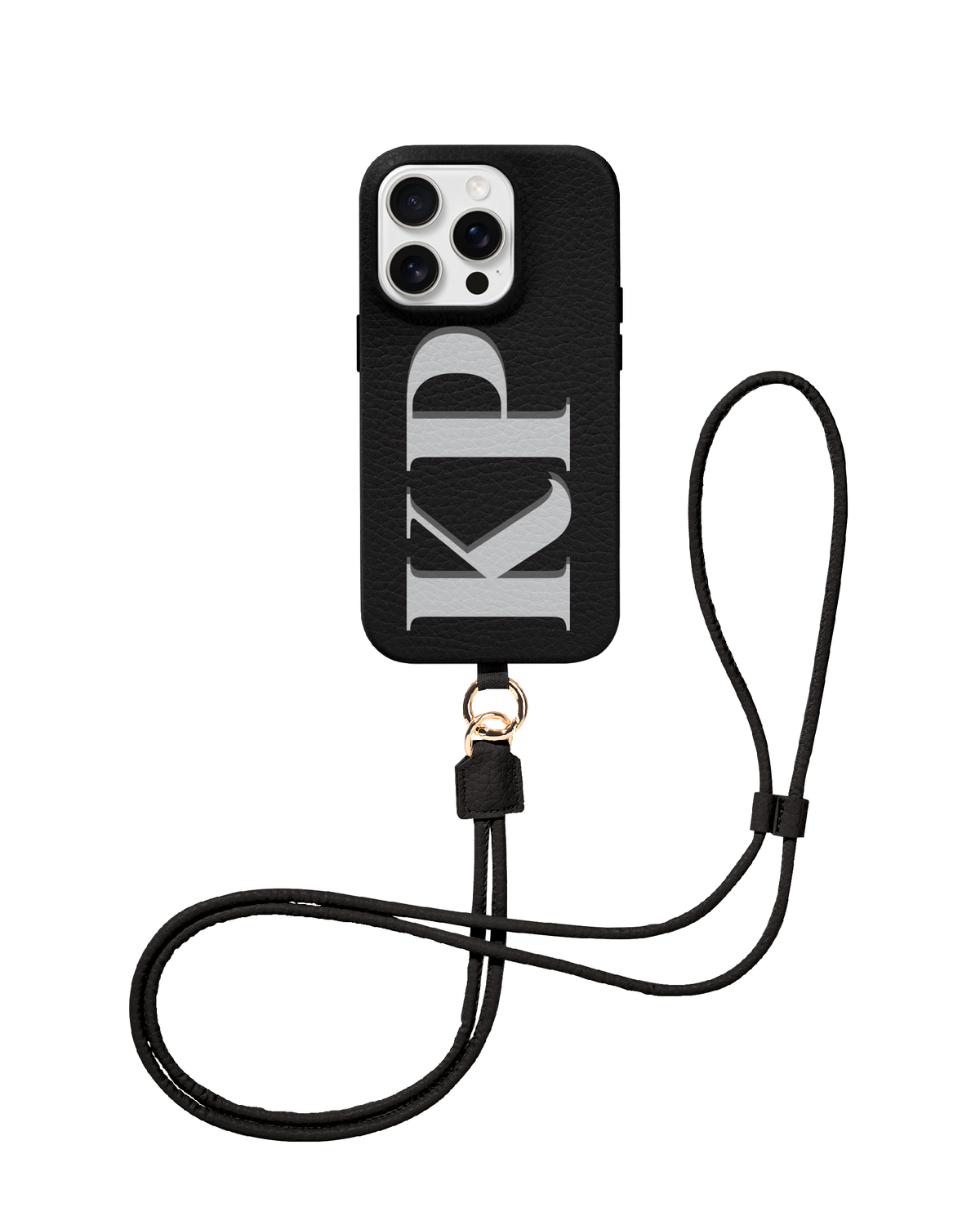 CROSSBODY LEATHER MAGSAFE CASE - MONOGRAM MUSE