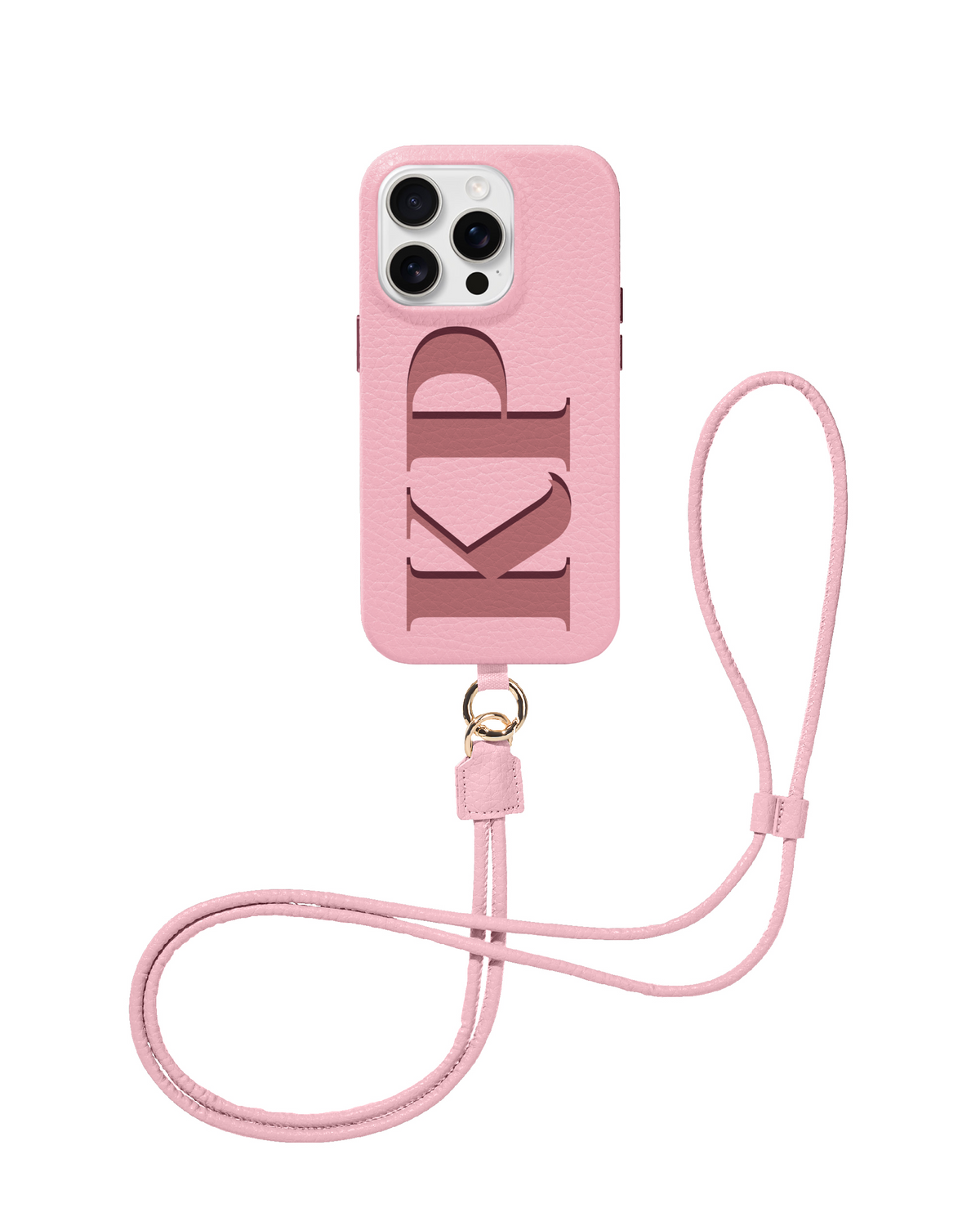 CROSSBODY LEATHER MAGSAFE CASE - MONOGRAM MUSE