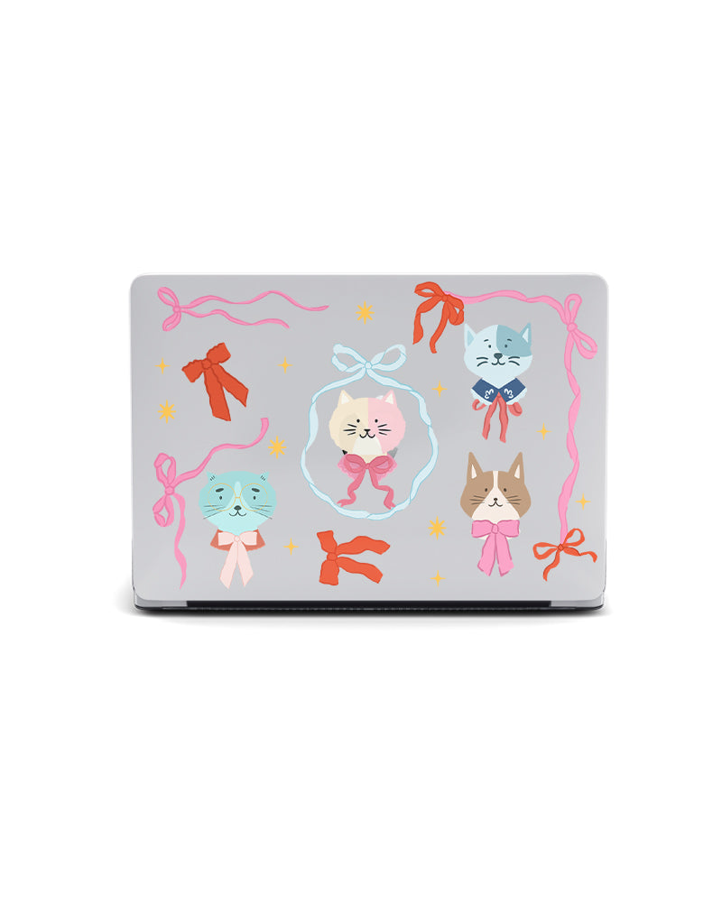 MACBOOK CASE - KITTY RIBBONS