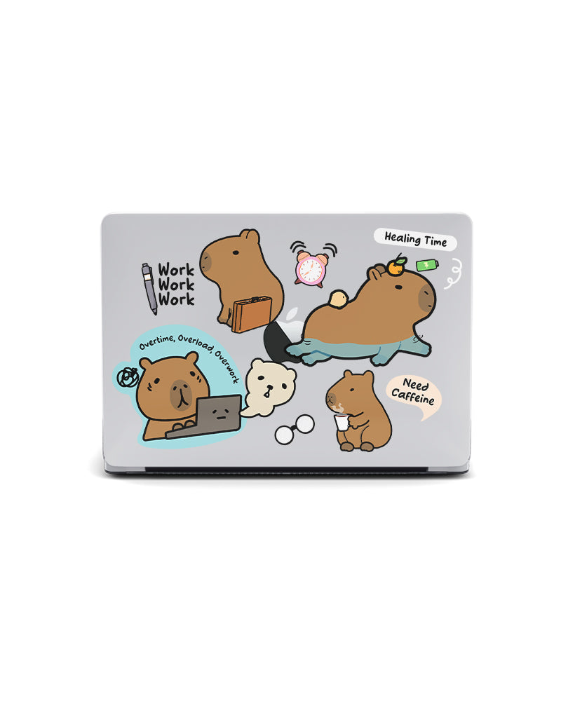 MACBOOK CASE - BUSY CAPYBARA