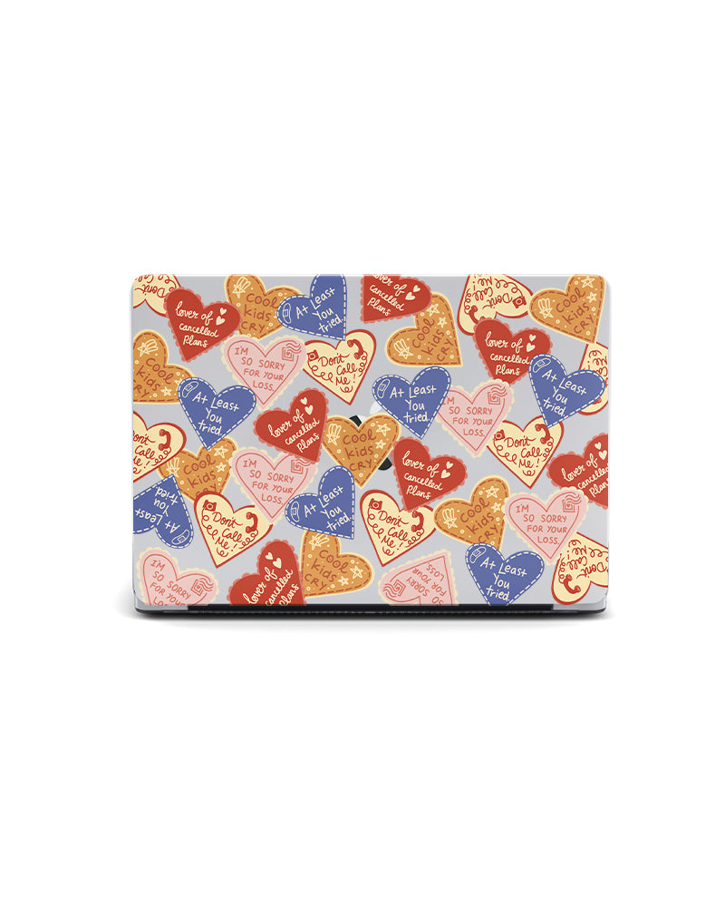 MACBOOK CASE - HEART PATCHES