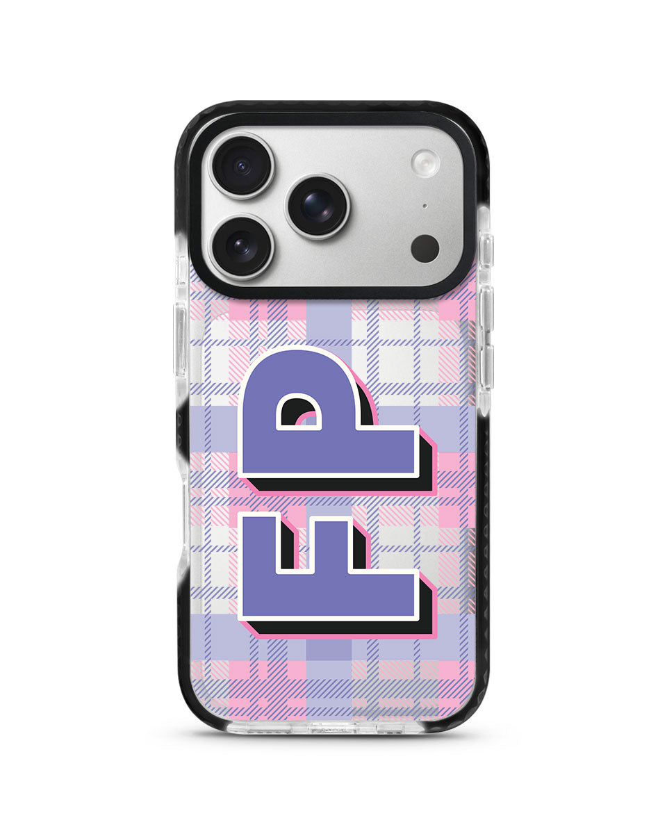 X-TECH BUMPER CASE - PERIWINKLE TARTAN