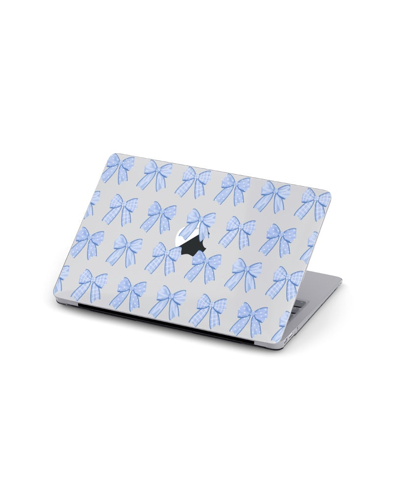 MACBOOK CASE - PERIWINKLE BOWS