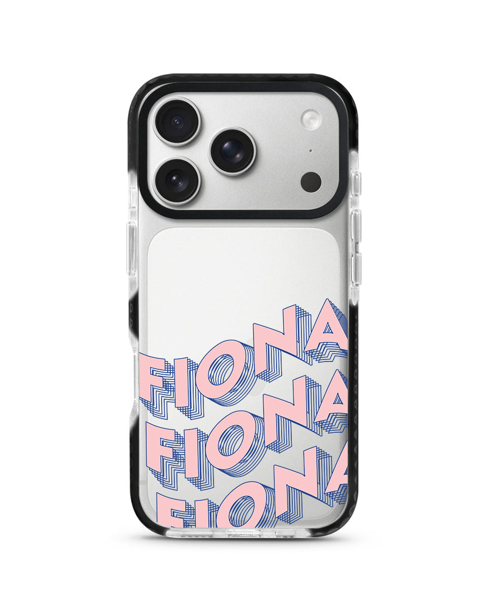 X-TECH BUMPER CASE - PINK CURVY NAME
