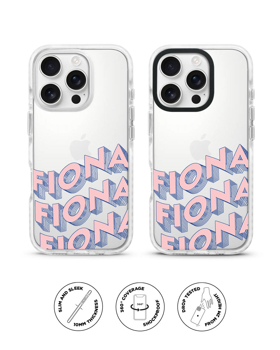 X-TECH BUMPER CASE - PINK CURVY NAME
