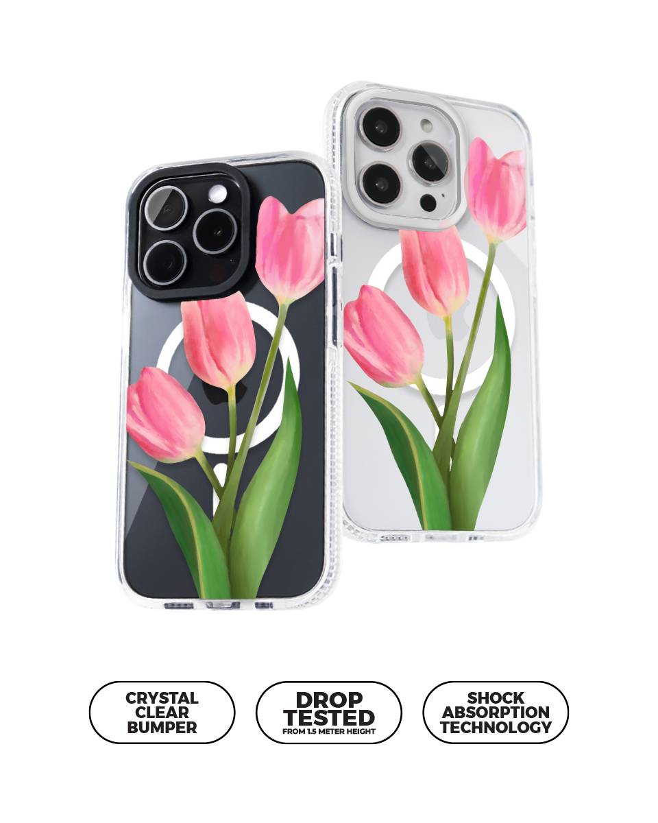 MAGSAFE CLOUD CASE - PINK TULIP