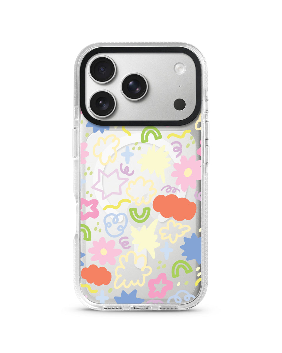 MAGSAFE CLOUD CASE - SCRIBBLE FLOWERS