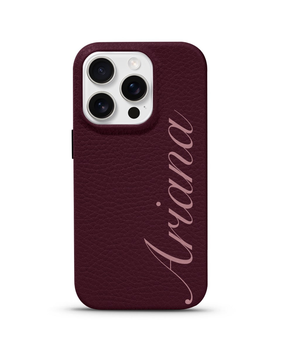 LEATHER MAGSAFE CASE - SIGNATURE FLOW