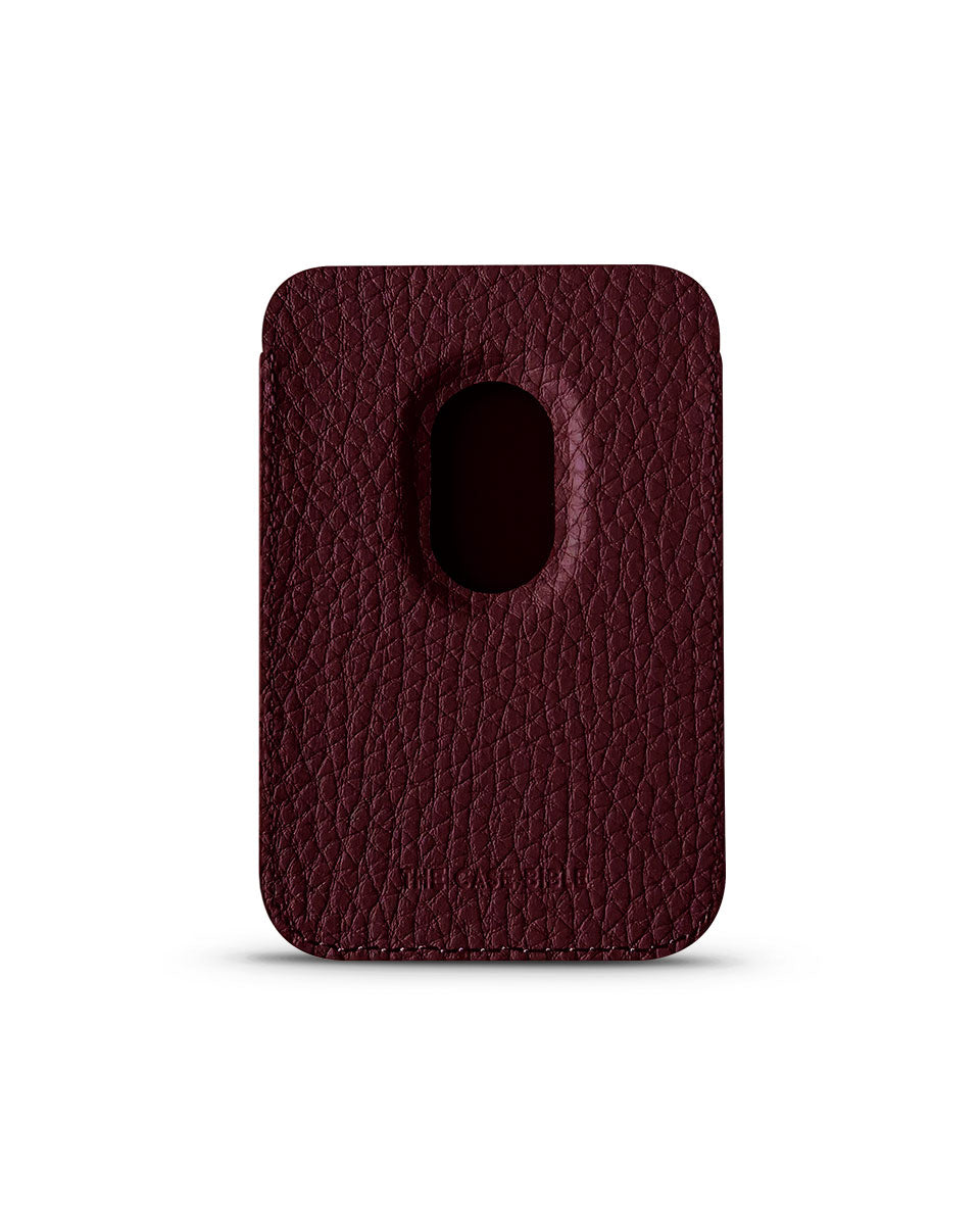 LEATHER MAGSAFE WALLET - MAROON