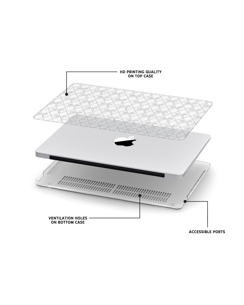 MACBOOK CASE - WHITE COQUETTE