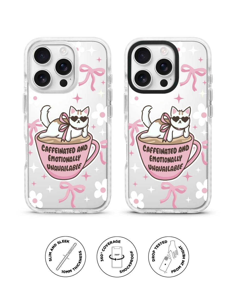 X-TECH BUMPER CASE - CAFFEINATED CAT