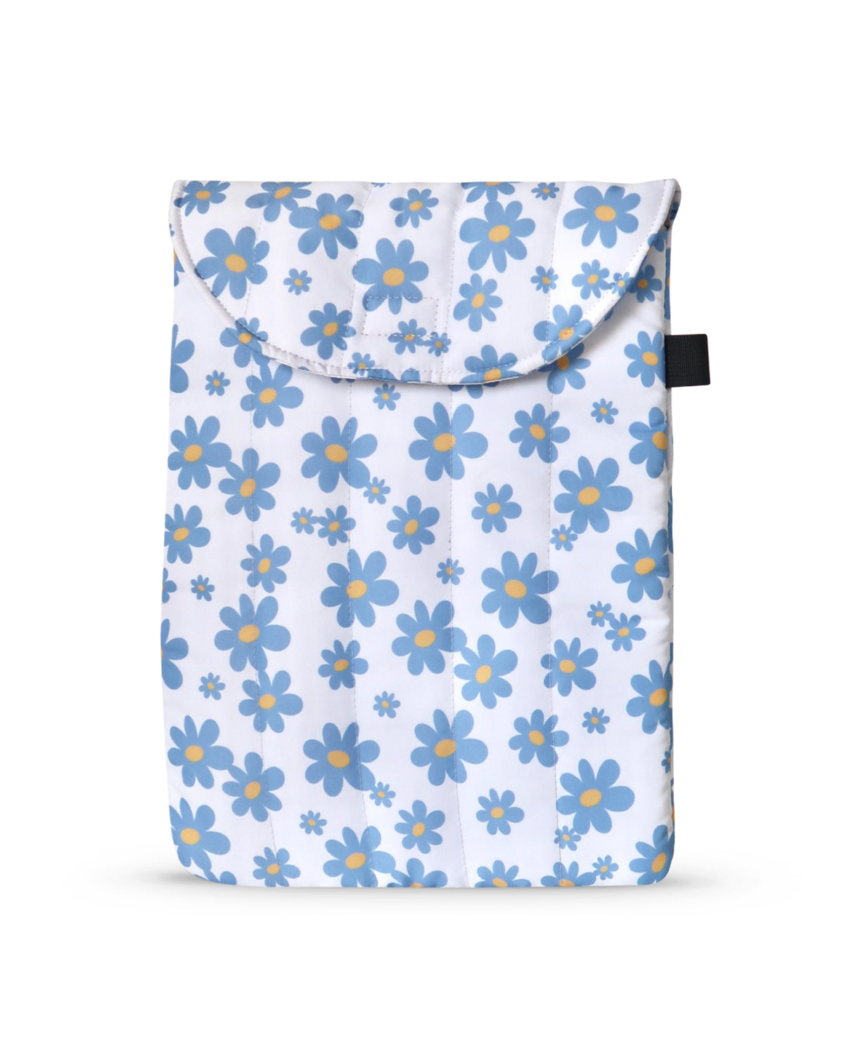 PUFFY LAPTOP SLEEVE - BLUE DAISIES