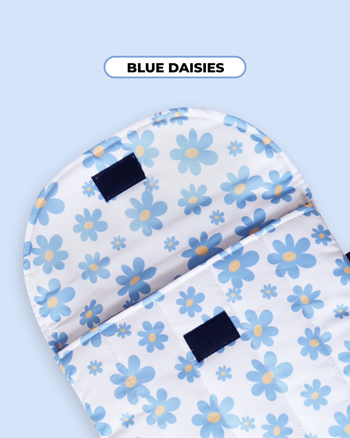 PUFFY LAPTOP SLEEVE - BLUE DAISIES
