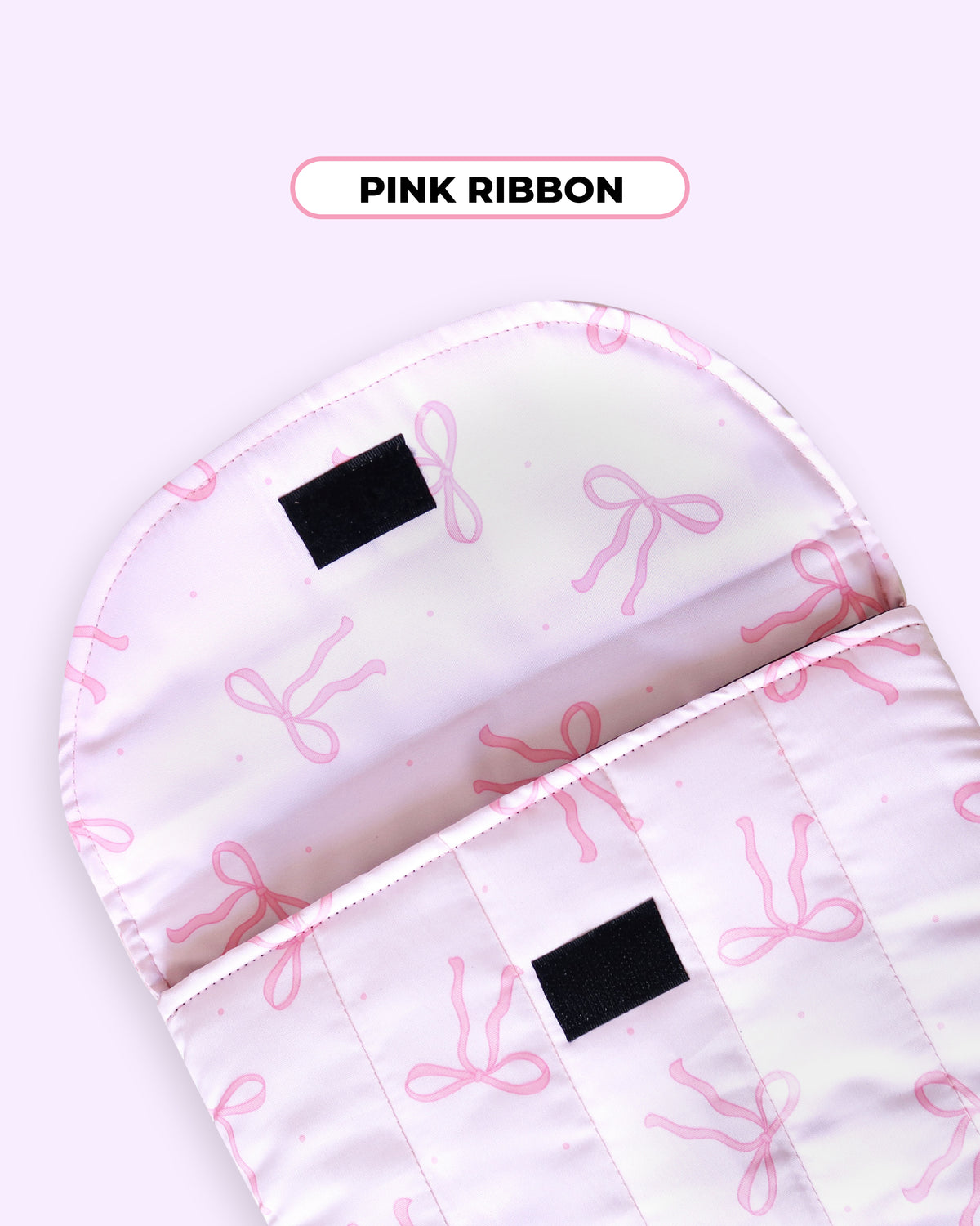 PUFFY LAPTOP SLEEVE - PINK RIBBON