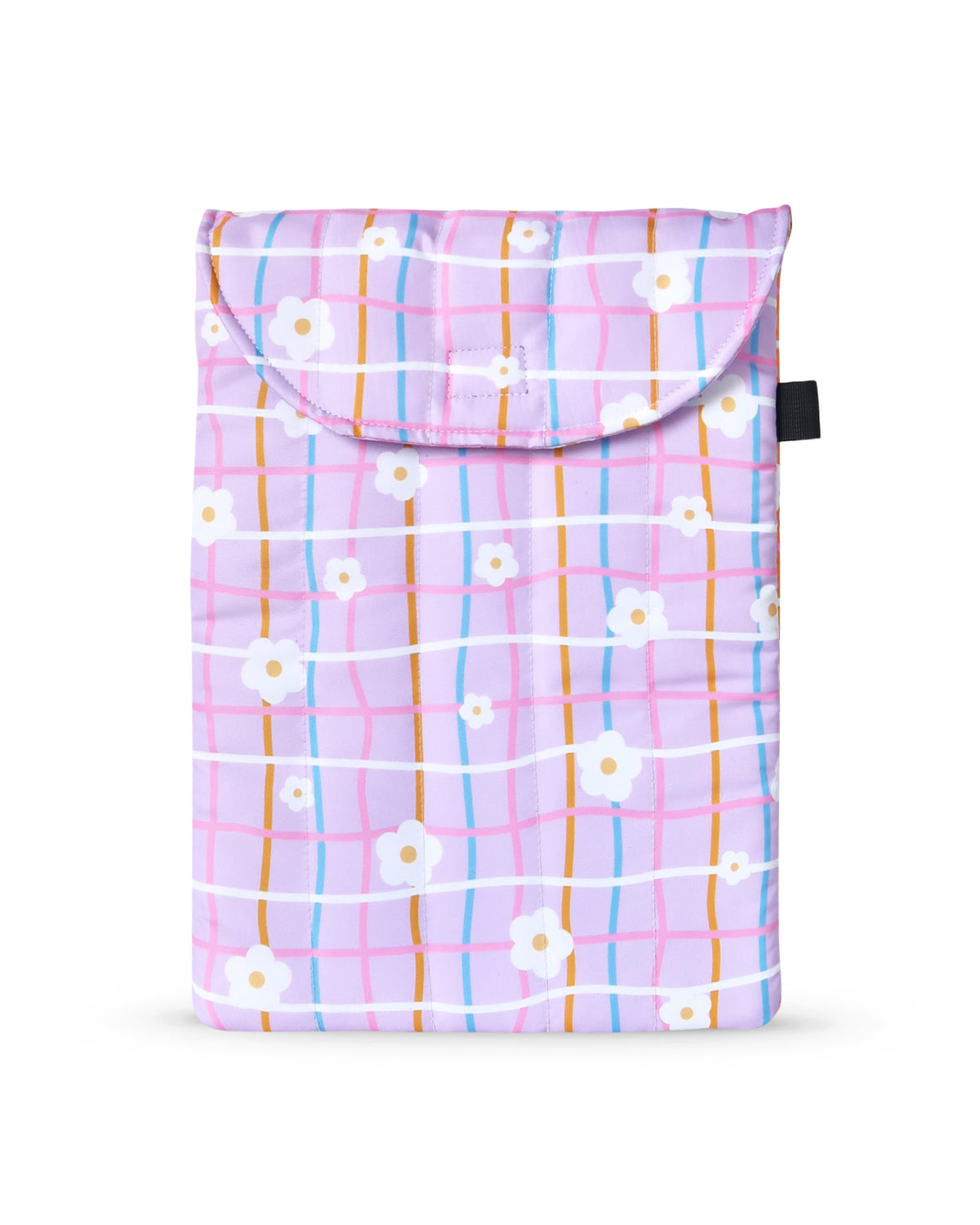 PUFFY LAPTOP SLEEVE - PURPLE PLAID