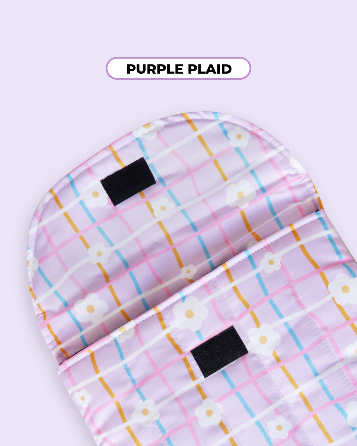 PUFFY LAPTOP SLEEVE - PURPLE PLAID