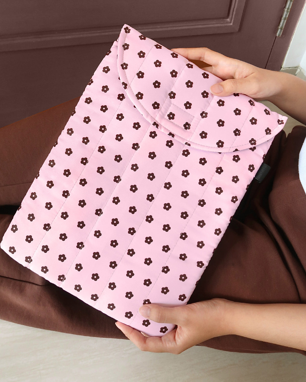 PUFFY LAPTOP SLEEVE - PINK BLOSSOM