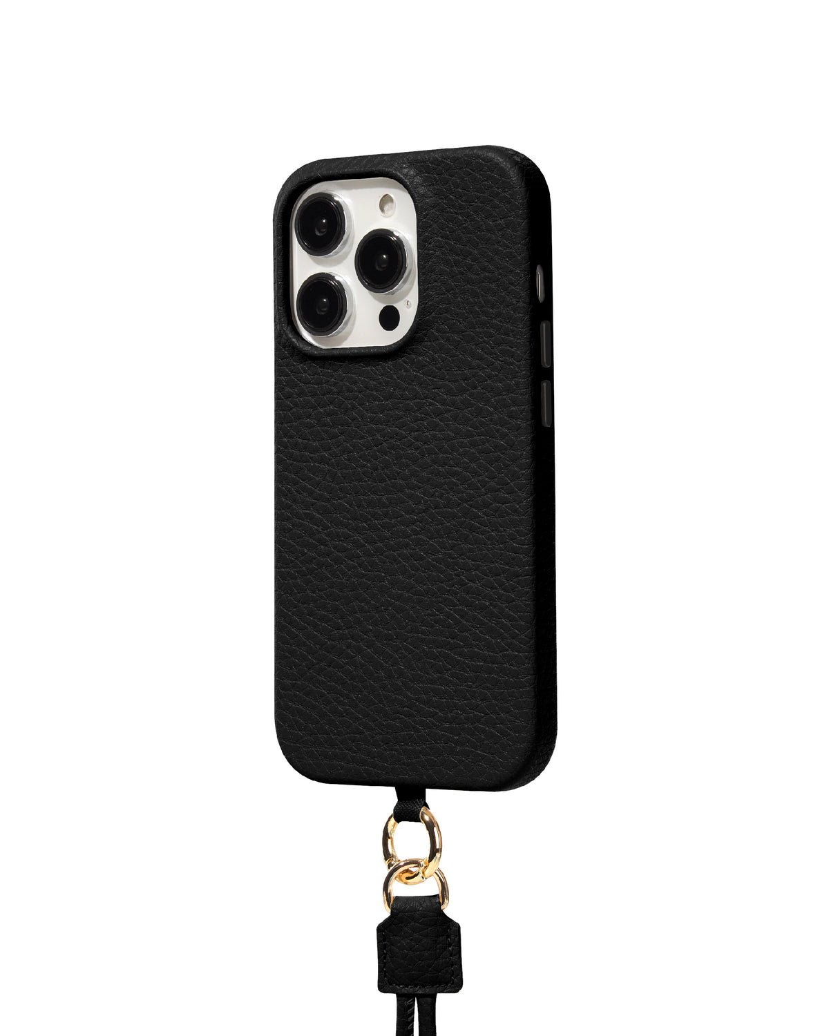 CROSSBODY LEATHER MAGSAFE CASE - BLACK